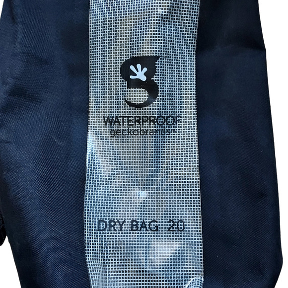 Geckobrands Durable View 20L Dry Bag PVC Polyester Material Shoulder Strap Black - Picture 5 of 6